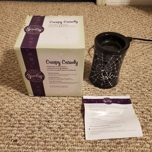 SCENTSY Creepy Crawly Spider Web Premium Full Size Wax Warmer Halloween …
